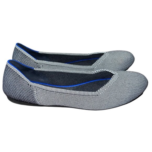 Rothy's Retired The Flat in Black/White Birdseye Print Size 12 - Picture 3 of 7